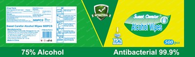 Label 500 Wipes External Pail